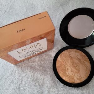 Laura Geller Jumbo Baked Color Correcting Foundation & Kabuki Brush - Light